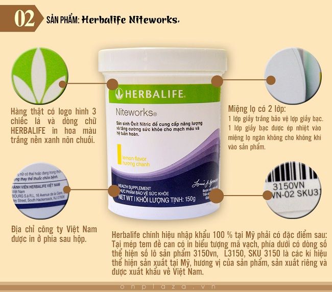 Hộp sản phẩm Herbalife Niteworks