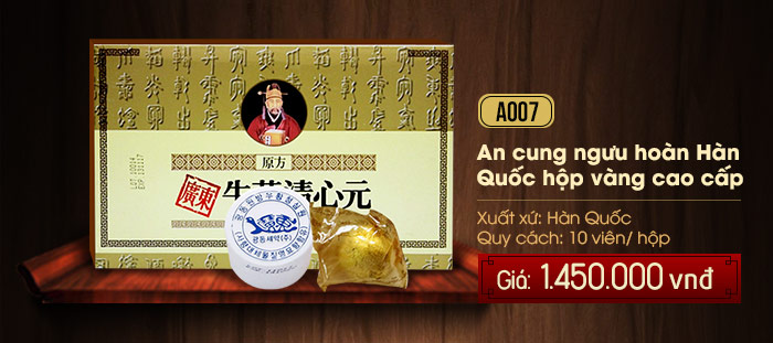BẤM để xem chi tiết an cung ngưu hoàng hoàn hộp vàng Giá an cung ngưu hoàng hoàn hộp vàng Hàn Quốc
