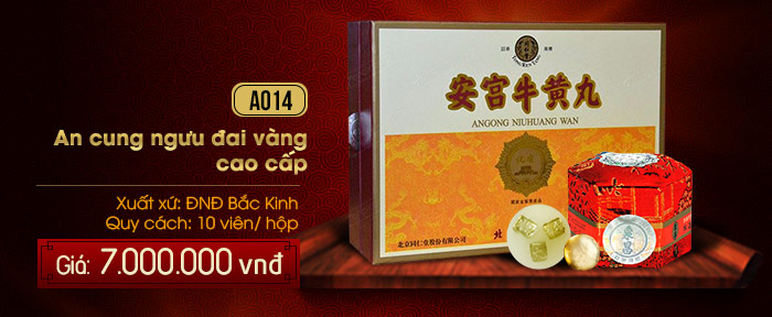 BẤM xem chi tiết an cung ngưu hoàng hoàn hộp nhung đai đỏ Giá an cung ngưu hoàng hoàn hộp nhung đai đỏ